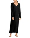 Hanro Pure Essence Long Sleeve Gown In Black