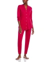 Hanro Pure Essence Pajama Set In Fuchsia