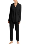Hanro Pure Essence Pajamas In 019 - Black