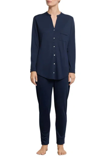 Hanro Pure Essence Pajamas In Blue