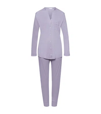 Hanro Pure Essence Pyjama Set In Purple