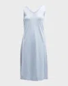 Hanro Pure Essence Sleeveless Nightgown In Blue