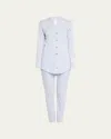 Hanro Pure Essence Two-piece Pajama Set In Blue
