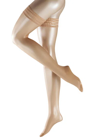 Hanro Pure Matt 20 Womens 20 Denier Matt Finish Stay-up In Gold