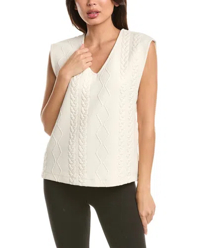 Hanro Quilted Cable Vest In Neutral
