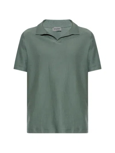 Hanro Ribbed V-neck T-shirt In Green