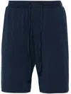 Hanro Ribbed-waist Jersey Bermuda Shorts In Blue