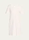 Hanro Belina Embroidered-inset Cotton Nightgown In Off White