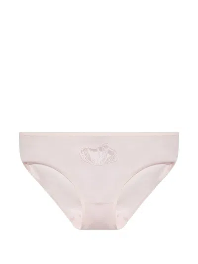 Hanro Rosaria Embroidered Briefs In Pink