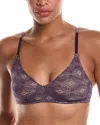 Hanro Ruby Geometric Lace Soft Cup Bra In Purple