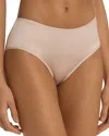Hanro Satin Deluxe High Cut Briefs In Brown