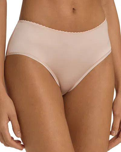 Hanro Satin Deluxe High Cut Briefs In Brown