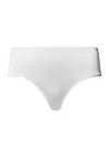 Hanro Satin Deluxe Satin Jersey High Cut Brief In White