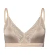 Hanro Satin Lace-trim Lilith Bra In Neutral