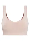 Hanro Scoop-neck Crop Top In Pink
