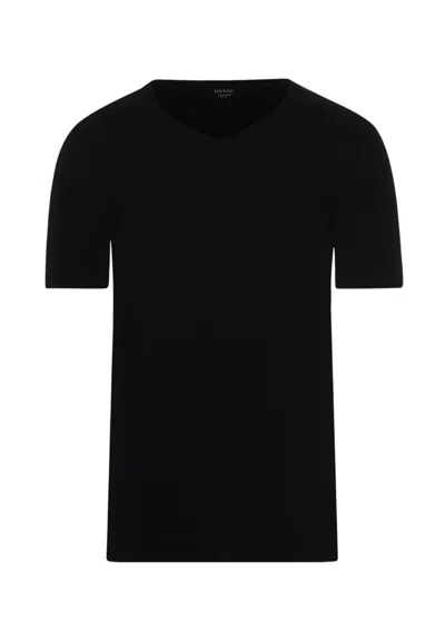 Hanro Slim-fit Mercerised Stretch-cotton Jersey T-shirt In Black