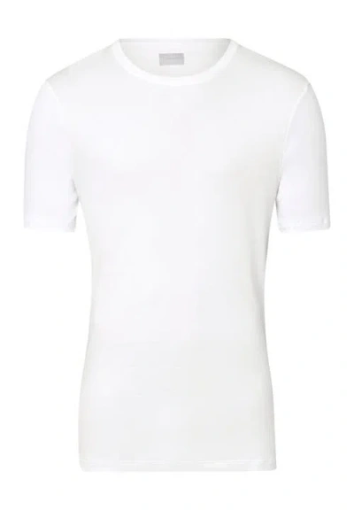 Hanro Men's Sea Island Cotton Crewneck Tee In White