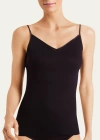 Hanro Cotton Seamless V-neck Cami In True Navy