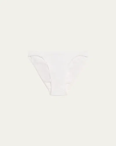 Hanro Seamless High-cut Cotton Briefs In White