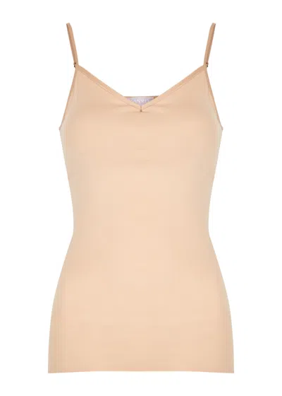 Hanro Seamless Padded Cotton Top In Beige