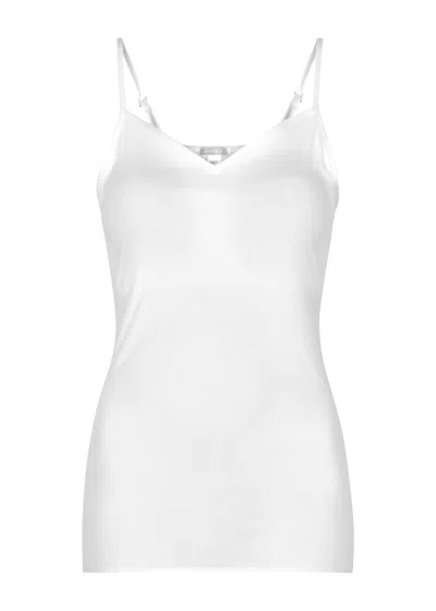 Hanro Seamless Padded Cotton Top In White