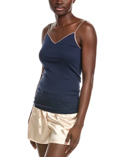 Hanro Seamless V-neck Camisole In Blue