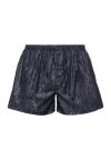Hanro Selection Satin Cotton Boxers In Blue