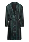 Hanro Selection Silk Blend Striped Robe In Multi