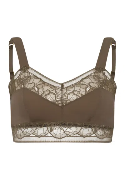 Hanro Selma Crop Top In Green