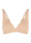 Shop Hanro Sensation Soft-cup Bra In Beige