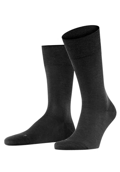Hanro Sensitive Berlin Sensitive Berlin Wool And Cotton Sock In Black