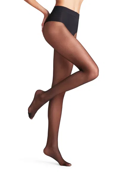 Hanro Shaping Top 20 Tight 20 Denier Matte Control Top In Black