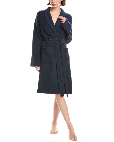 Hanro Shawl Collar Robe In Blue