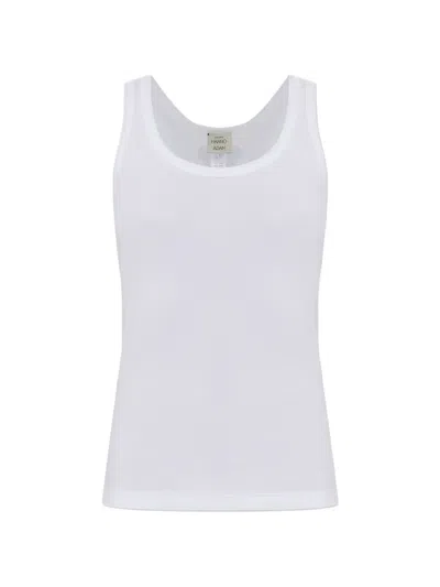Hanro Shell-motif Ribbed Tank Top In White