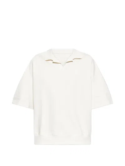 Hanro Short-sleeve Polo Shirt In White