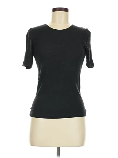 Pre-owned Hanro Short Sleeve Turtleneck In Black