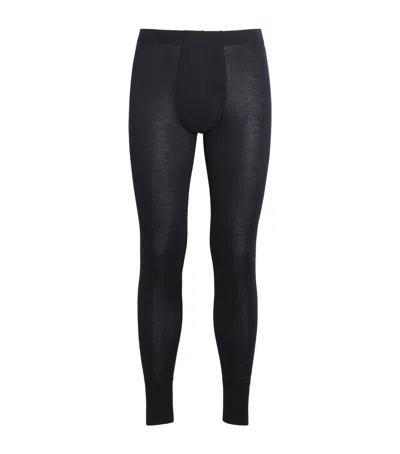 Hanro Silk-cashmere Long Johns In Black