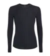 Hanro Silk-cashmere Long-sleeve T-shirt In Black
