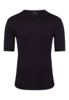 Hanro Silk Cashmere Short Sleeve Shirt In Black