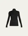 Hanro Silk-cashmere Turtleneck Top In Black