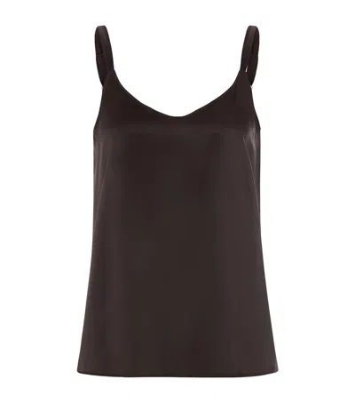 Hanro Silk Grand Central Cami Pyjama Top In Brown