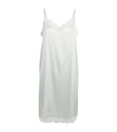 Hanro Silk Lace-trim Nightdress In White