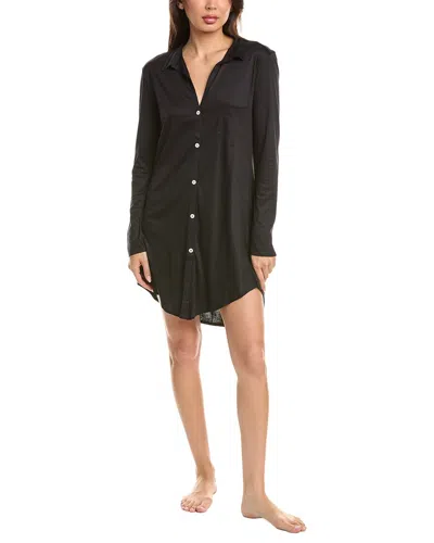 Hanro Carrie Boyfriend Sleep Shirt In Black