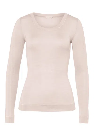 Hanro Silk/cashmere Silk And Cashmere Scoop Neck Top In White