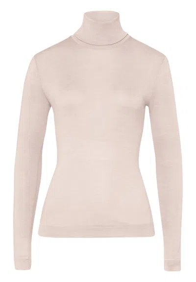 Hanro Silk/cashmere Silk And Cashmere Turtleneck In Gold