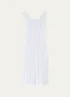 HANRO SIMONE STRIPED ORGANIC COTTON NIGHTGOWN