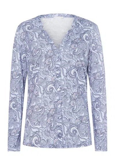 Hanro Sleep And Lounge Button Front Shirt In Multi