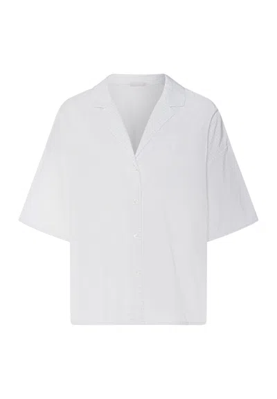 Hanro Sleep And Lounge Button Front Shirt In White