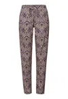 Hanro Floral-pattern Drawstring Trousers In Black