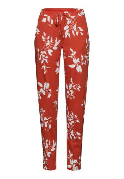 Hanro Sleep And Lounge Cotton And Tencel™ Pants In Red